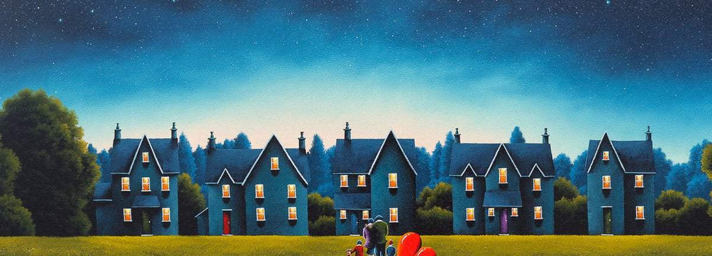 Neighbourhood Nights - Original by artist David Renshaw - Wyecliffe Galleries