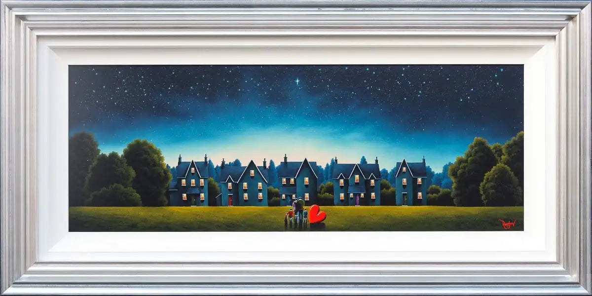 Neighbourhood Nights - Original by artist David Renshaw - Wyecliffe Galleries