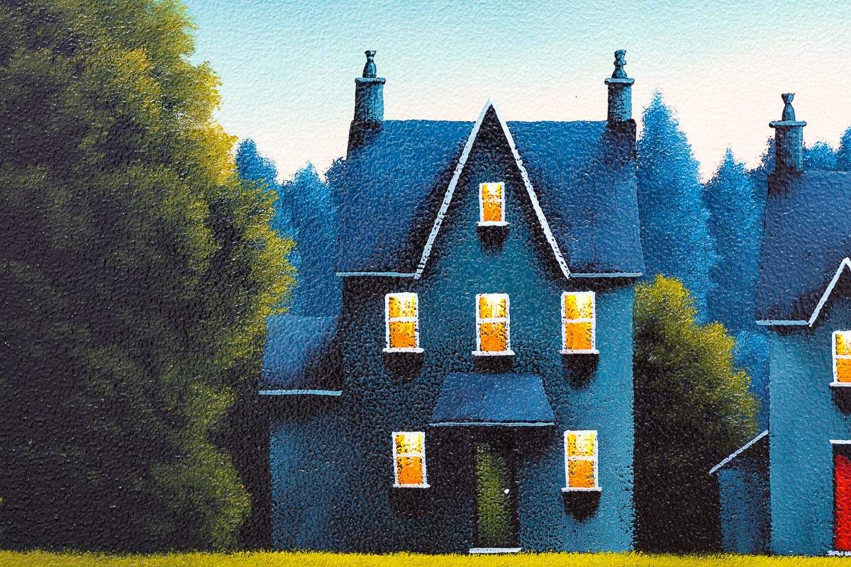 Neighbourhood Nights - Original by artist David Renshaw - Wyecliffe Galleries