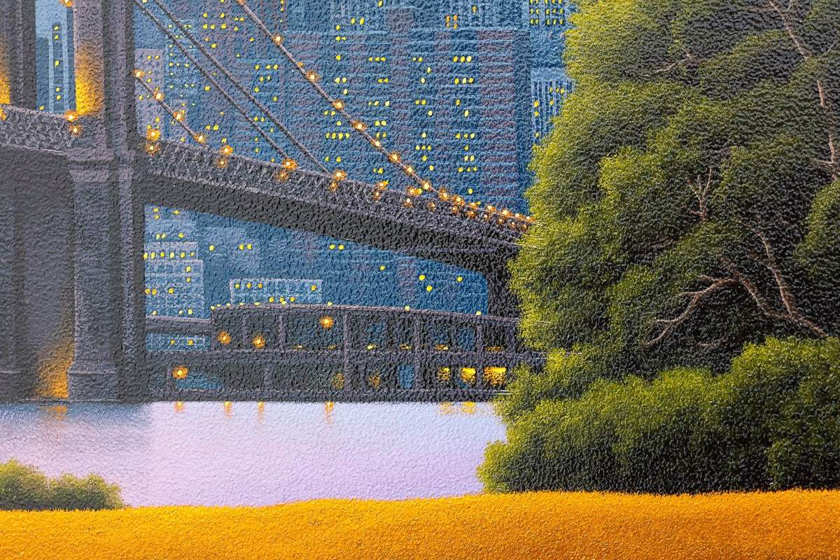 New York City Lights - Original - SOLD by artist David Renshaw - Wyecliffe Galleries
