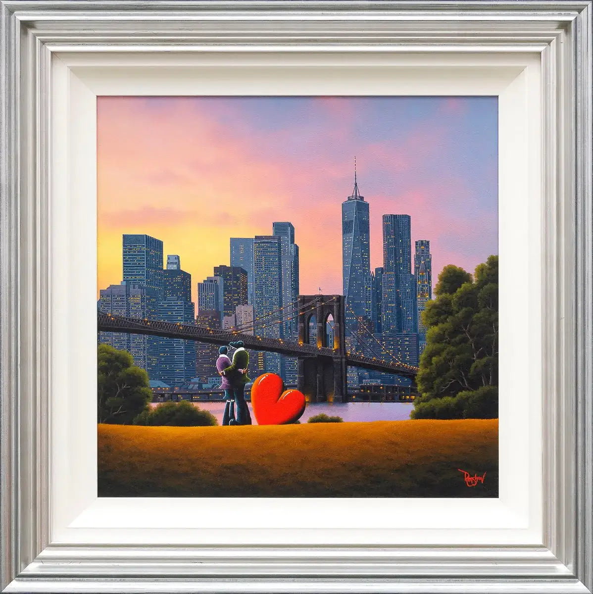 New York City Lights - Original - SOLD by artist David Renshaw - Wyecliffe Galleries