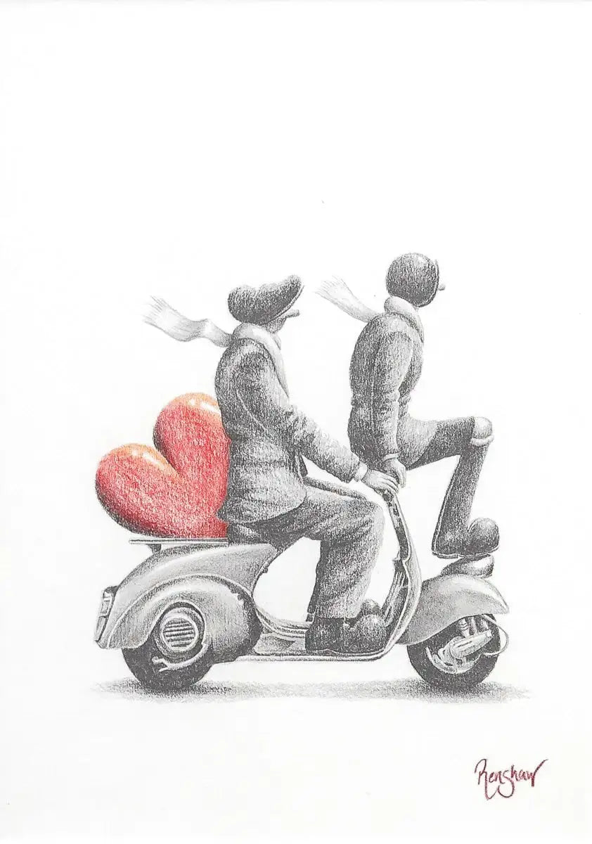 Northern Holiday - Original Sketch - SOLD by artist David Renshaw - Wyecliffe Galleries