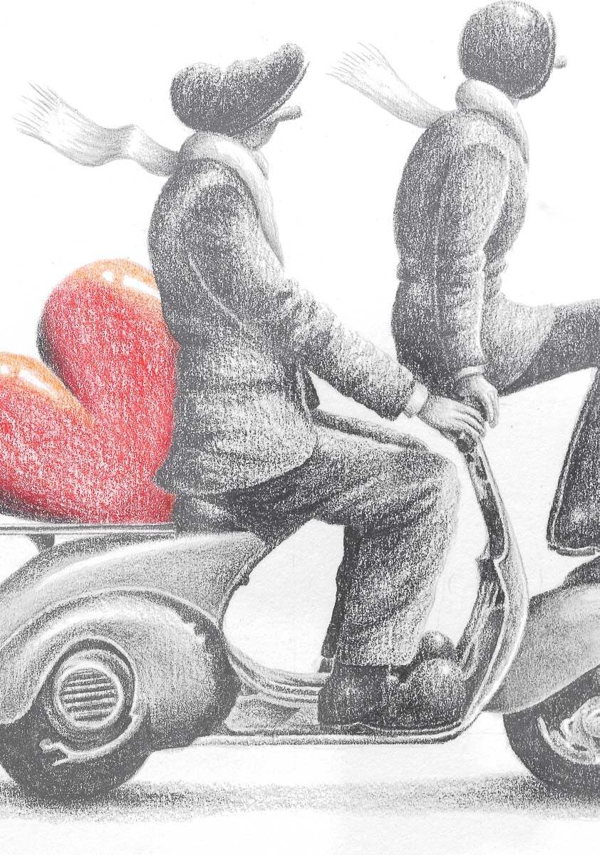 Northern Holiday - Original Sketch - SOLD by artist David Renshaw - Wyecliffe Galleries