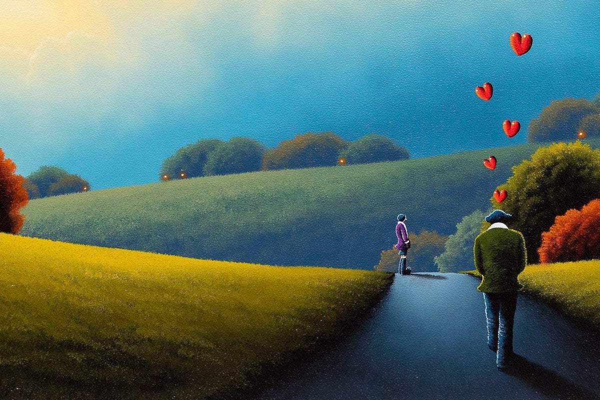 On The Path To Love - Original by artist David Renshaw - Wyecliffe Galleries