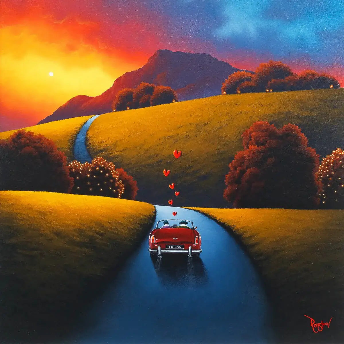On The Road To Love - Original - SOLD by artist David Renshaw - Wyecliffe Galleries