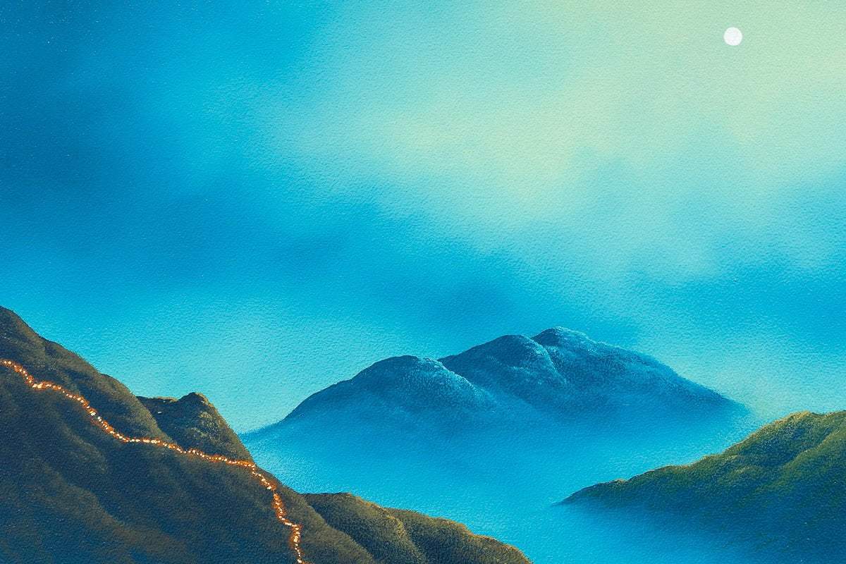 On Top Of The World - Original - SOLD by artist David Renshaw - Wyecliffe Galleries
