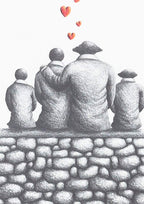 Our Family Time - Original Sketch by artist David Renshaw - Wyecliffe Galleries