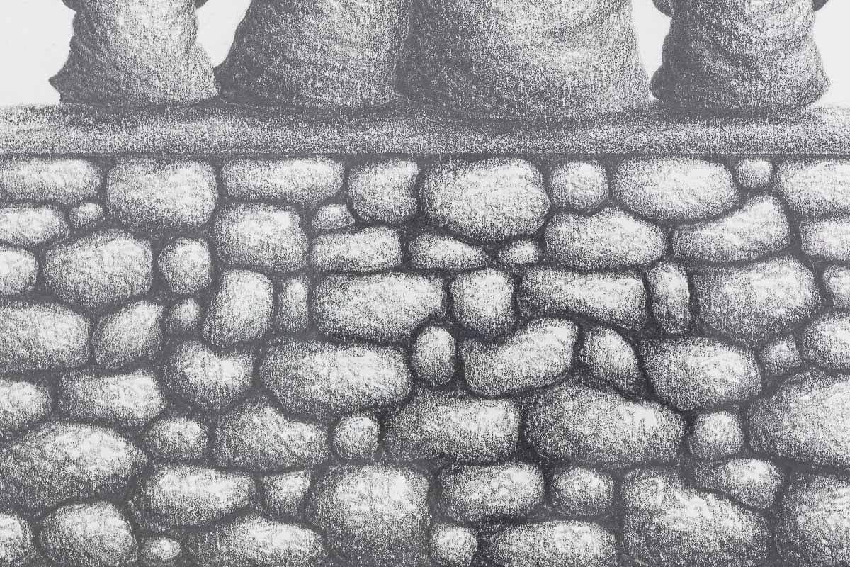 Our Family Time - Original Sketch by artist David Renshaw - Wyecliffe Galleries