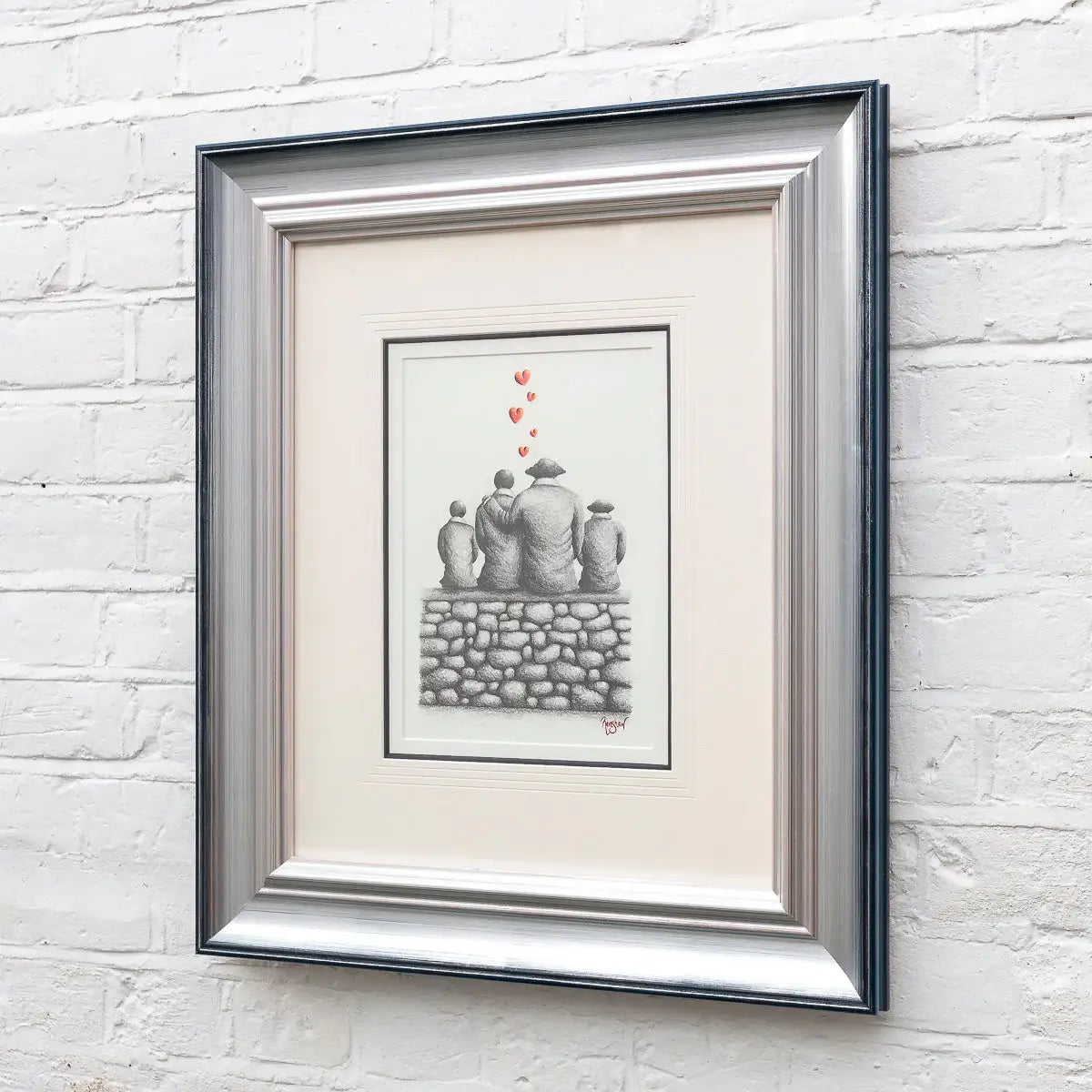 Our Family Time - Original Sketch by artist David Renshaw - Wyecliffe Galleries