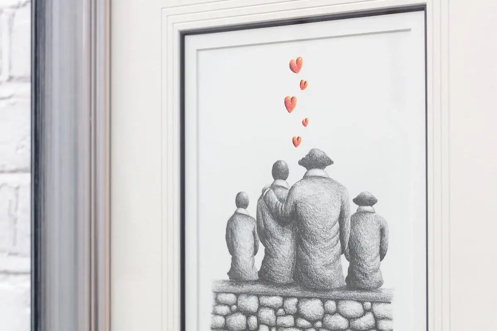Our Family Time - Original Sketch by artist David Renshaw - Wyecliffe Galleries