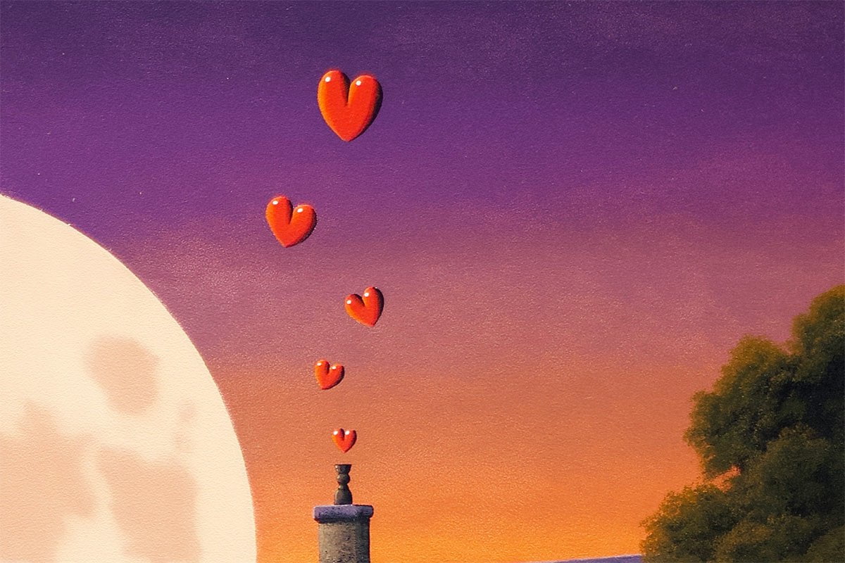 Our Love Blossoms Upon A Moonlit Sky - Original David Renshaw Original