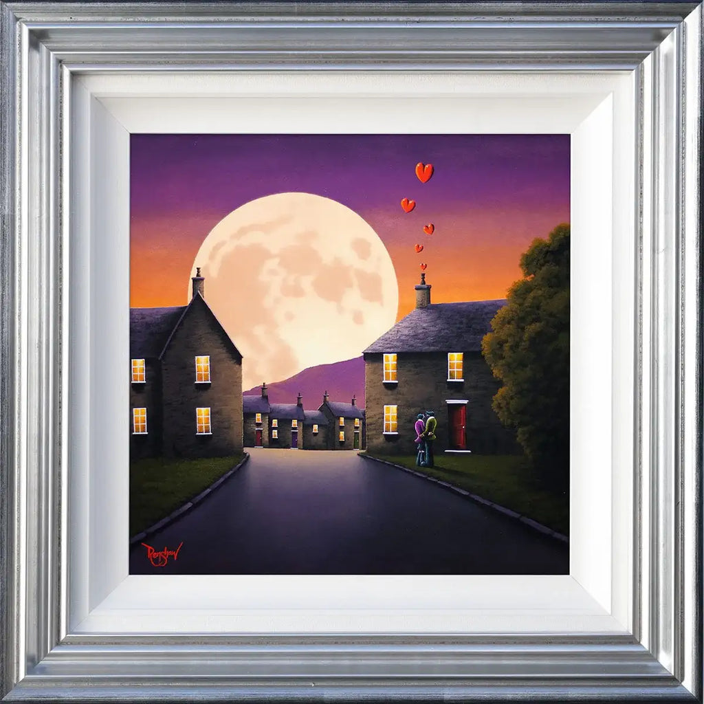 Our Love Blossoms Upon A Moonlit Sky - Original by artist David Renshaw - Wyecliffe Galleries