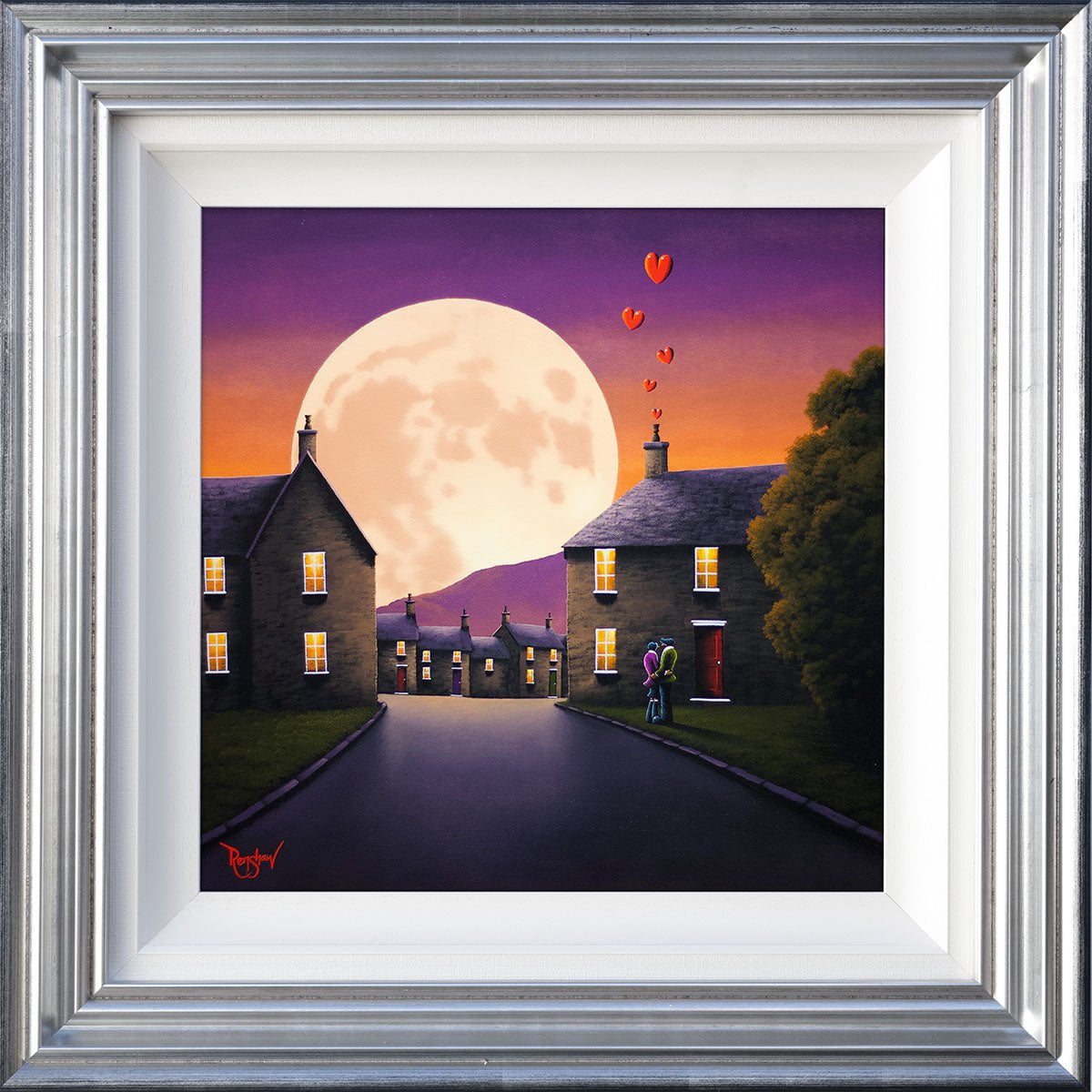 Our Love Blossoms Upon A Moonlit Sky - Original David Renshaw Original