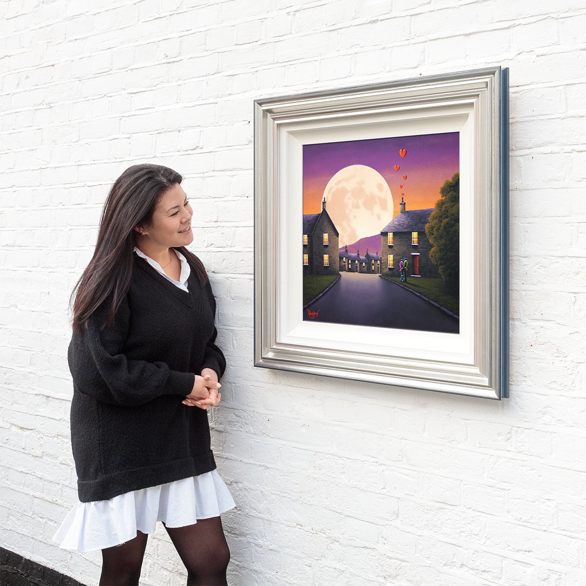 Our Love Blossoms Upon A Moonlit Sky - Original David Renshaw Original