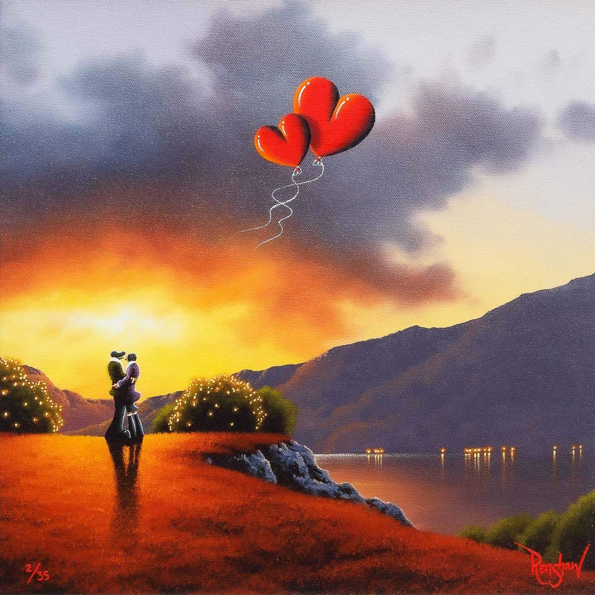 Our Love Flies High - Boutique Edition by artist David Renshaw - Wyecliffe Galleries
