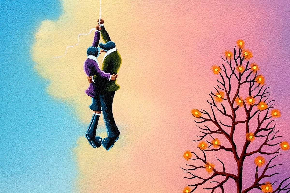 Our Love Lifts Us Higher and Higher - Original by artist David Renshaw - Wyecliffe Galleries