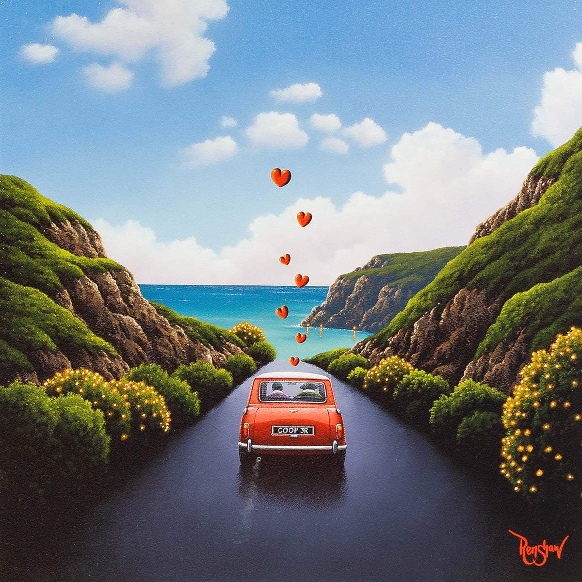 Our Love On The Open Road - Original - SOLD by artist David Renshaw - Wyecliffe Galleries