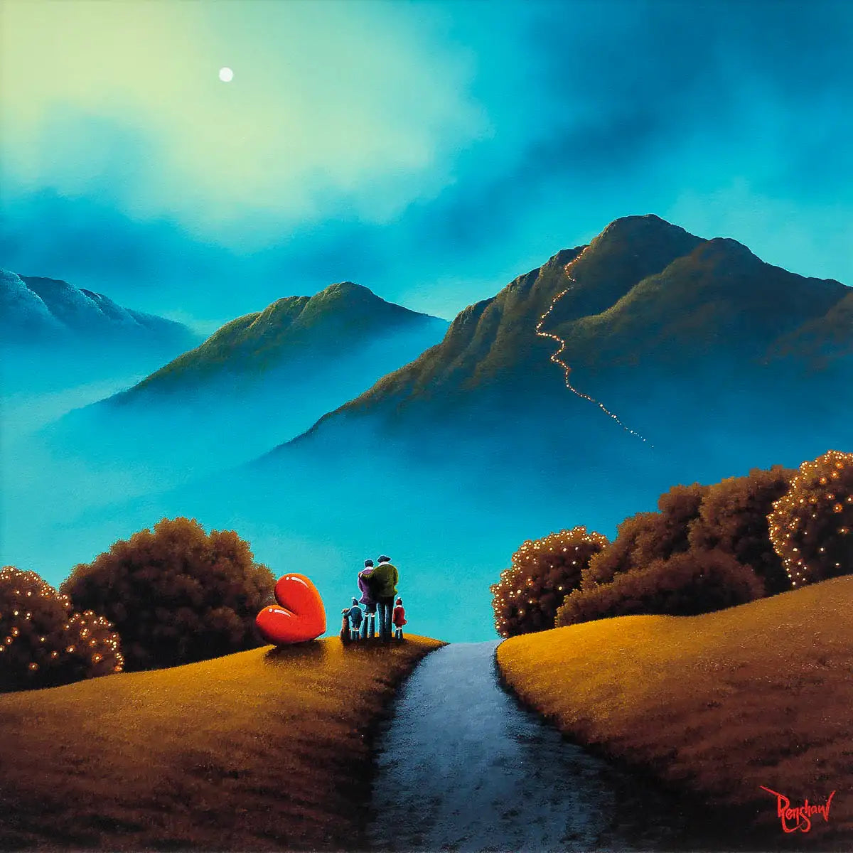 Our Mountain View - Original - SOLD by artist David Renshaw - Wyecliffe Galleries