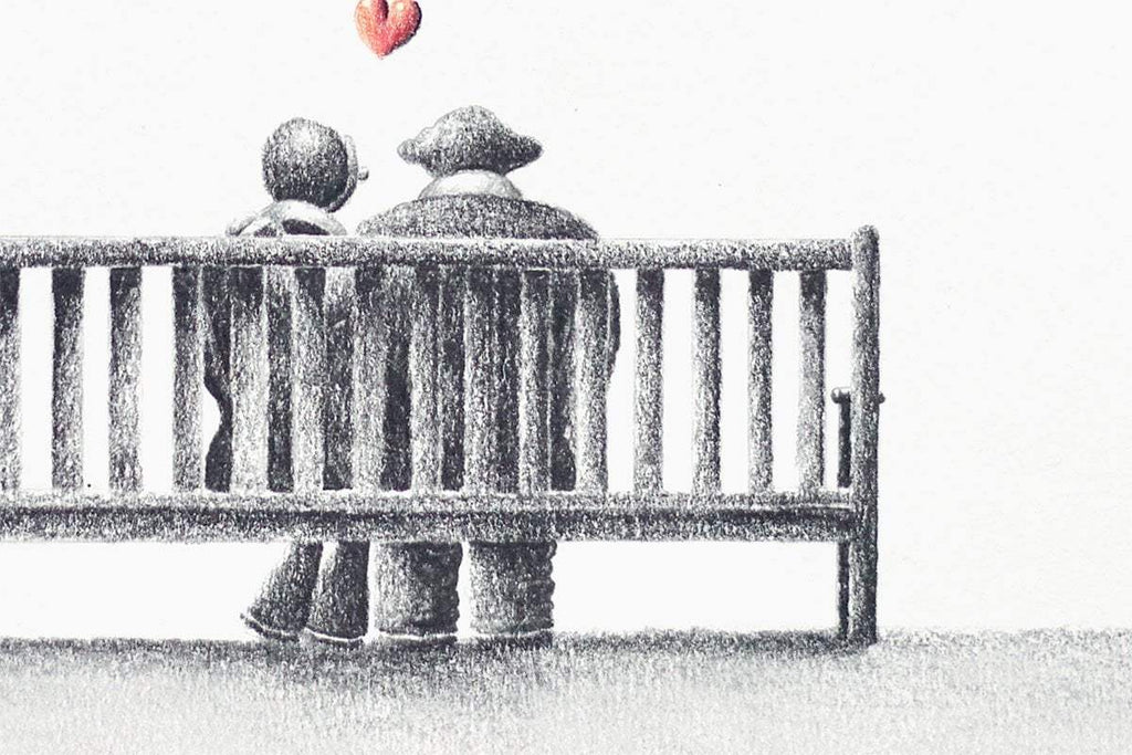 Our Spot In The Park - Original Sketch - SOLD by artist David Renshaw - Wyecliffe Galleries