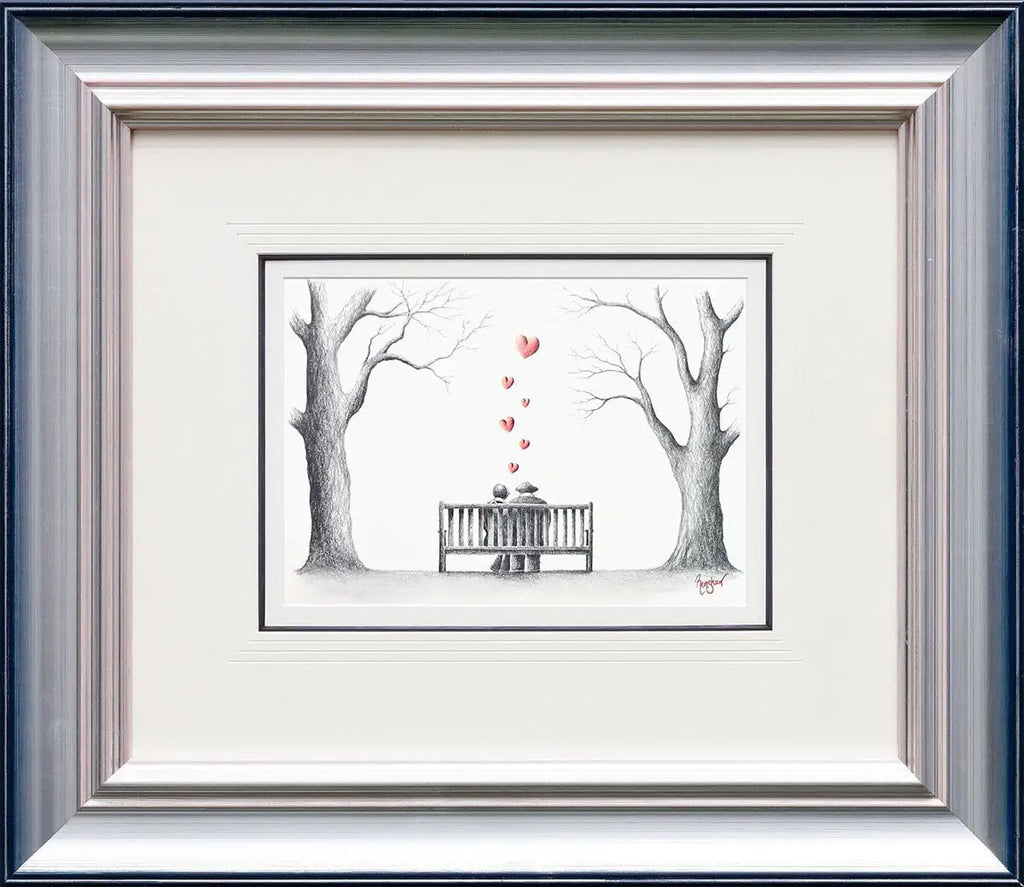Our Spot In The Park - Original Sketch - SOLD by artist David Renshaw - Wyecliffe Galleries