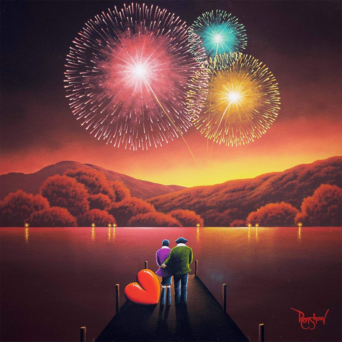 Painting The Sky With A Myriad Of Colours - Original - SOLD by artist David Renshaw - Wyecliffe Galleries