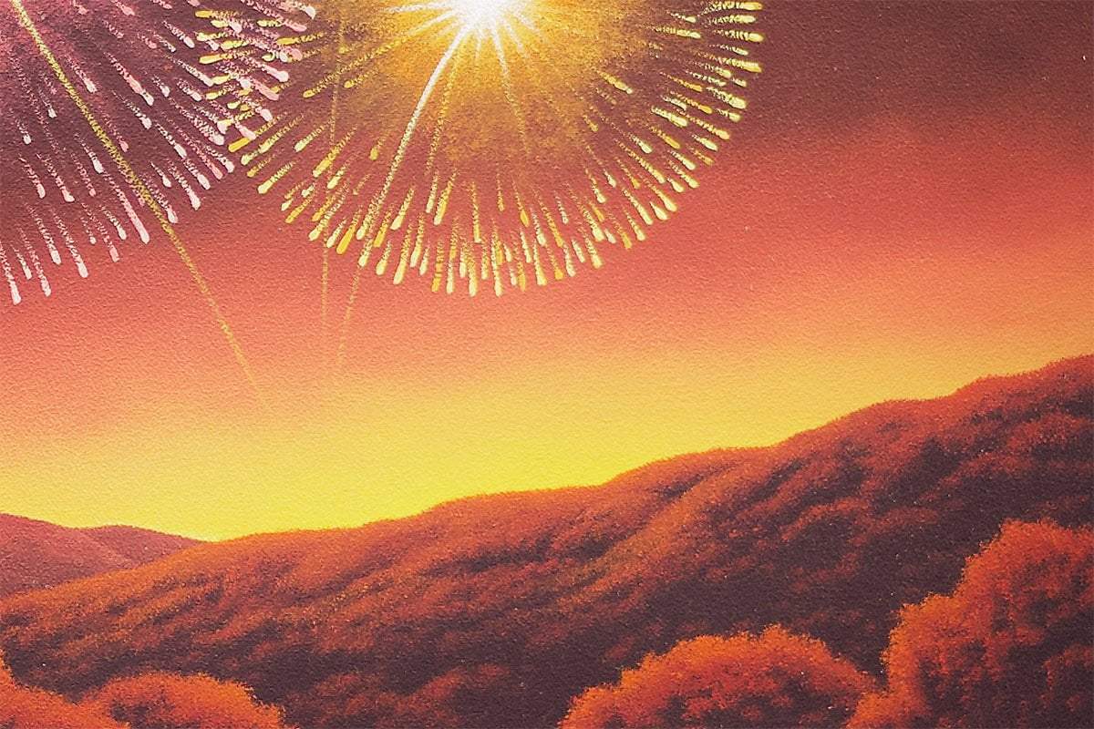 Painting The Sky With A Myriad Of Colours - Original - SOLD by artist David Renshaw - Wyecliffe Galleries