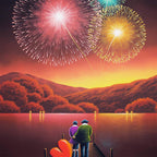 Painting The Sky With A Myriad Of Colours - Original - SOLD by artist David Renshaw - Wyecliffe Galleries