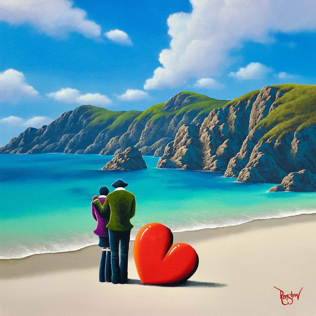 Paradise Found Within The Arms Of Our Love - Original by artist David Renshaw - Wyecliffe Galleries