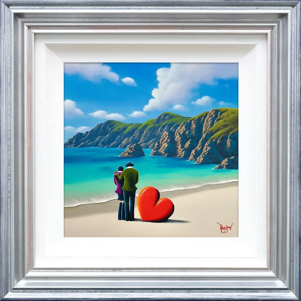 Paradise Found Within The Arms Of Our Love - Original by artist David Renshaw - Wyecliffe Galleries