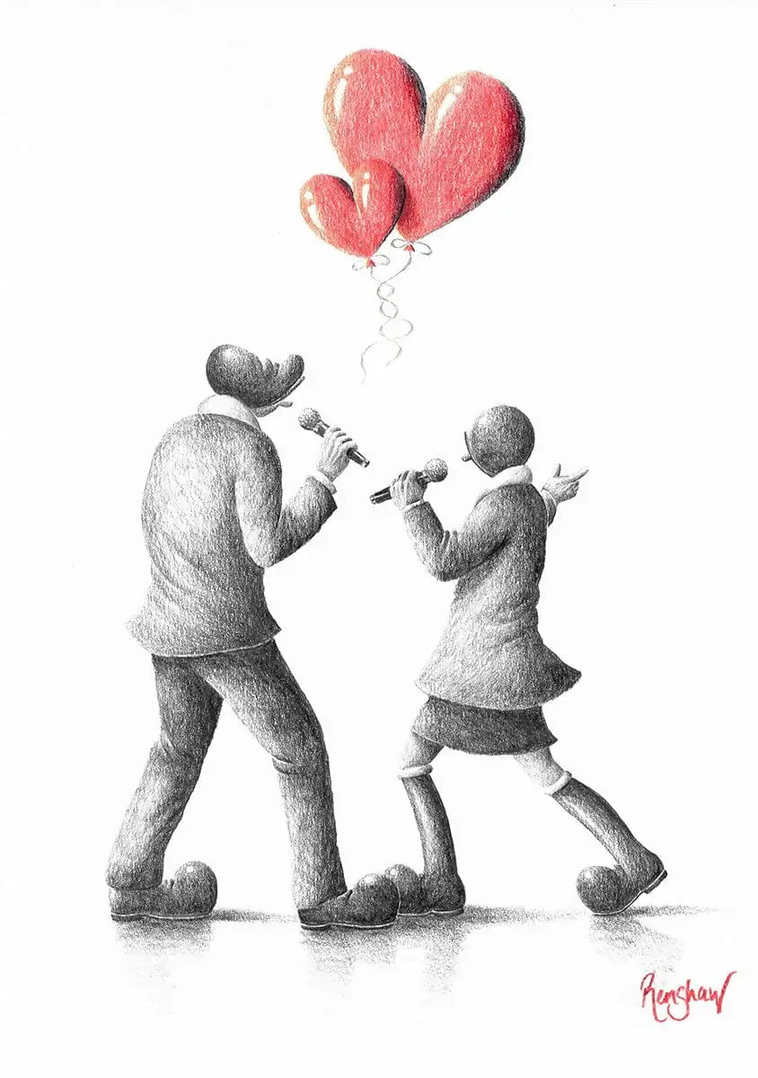 Pitch Perfect - Original Sketch by artist David Renshaw - Wyecliffe Galleries