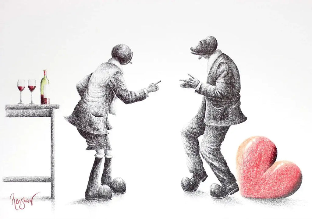 Pub Fiction - Original Sketch - SOLD by artist David Renshaw - Wyecliffe Galleries