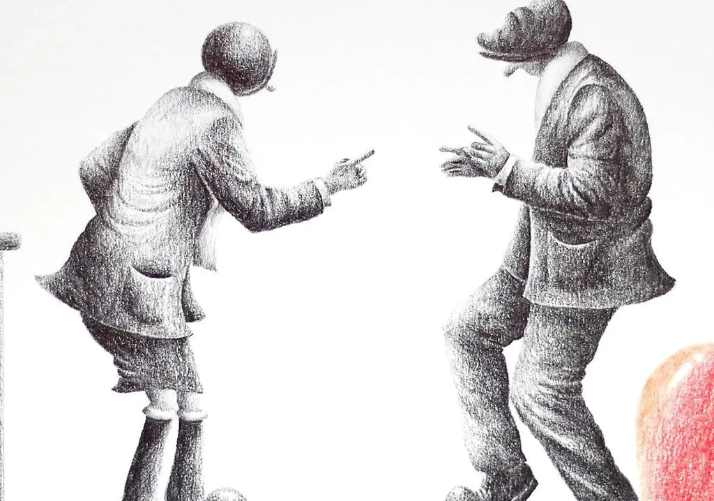 Pub Fiction - Original Sketch - SOLD by artist David Renshaw - Wyecliffe Galleries