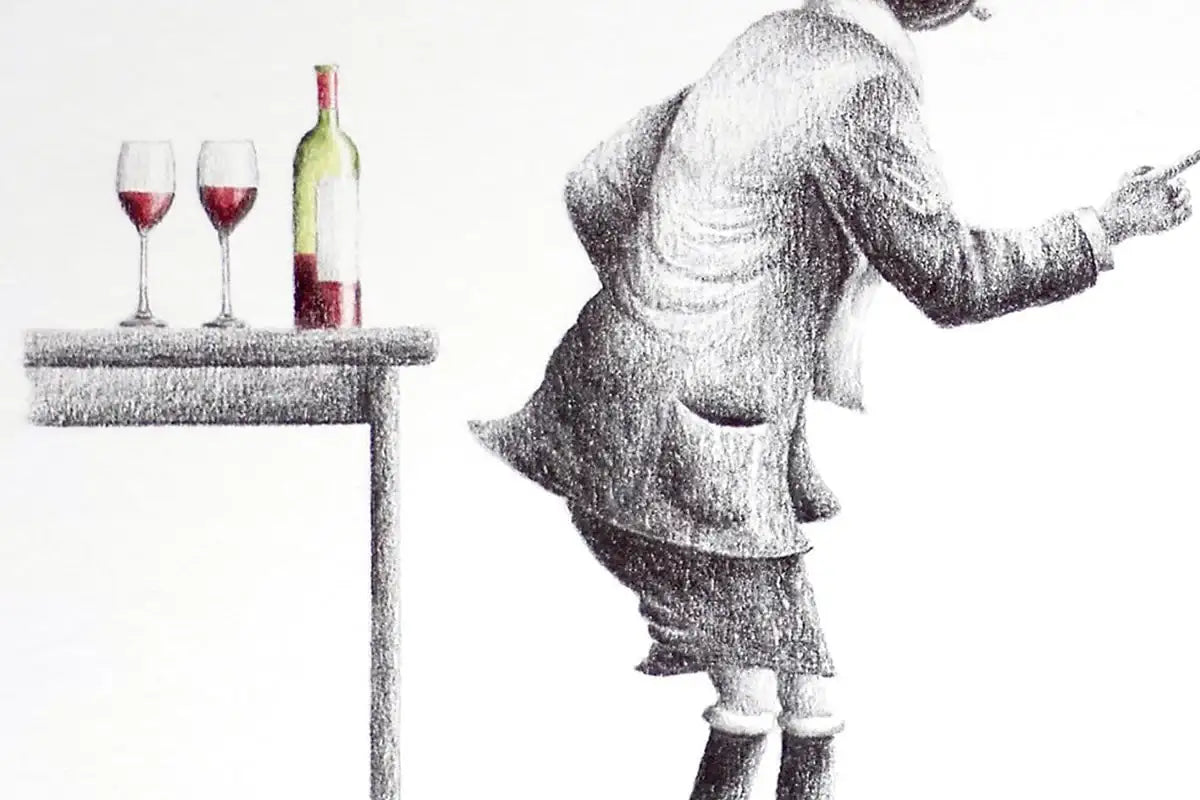 Pub Fiction - Original Sketch - SOLD by artist David Renshaw - Wyecliffe Galleries