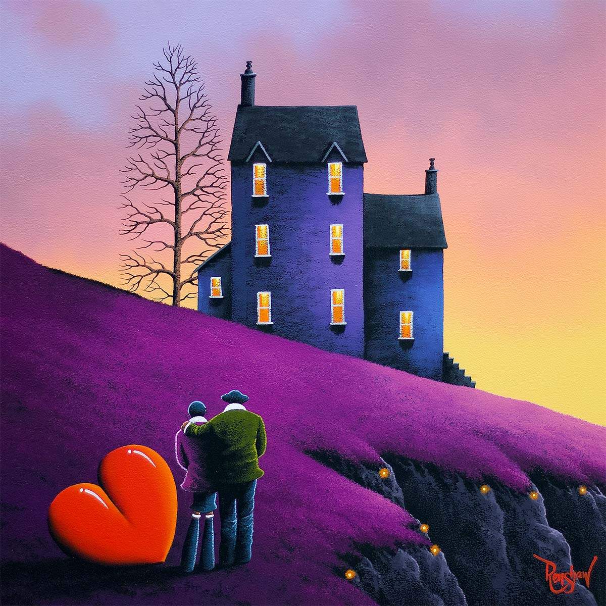 Purple Fusion - Original - SOLD by artist David Renshaw - Wyecliffe Galleries