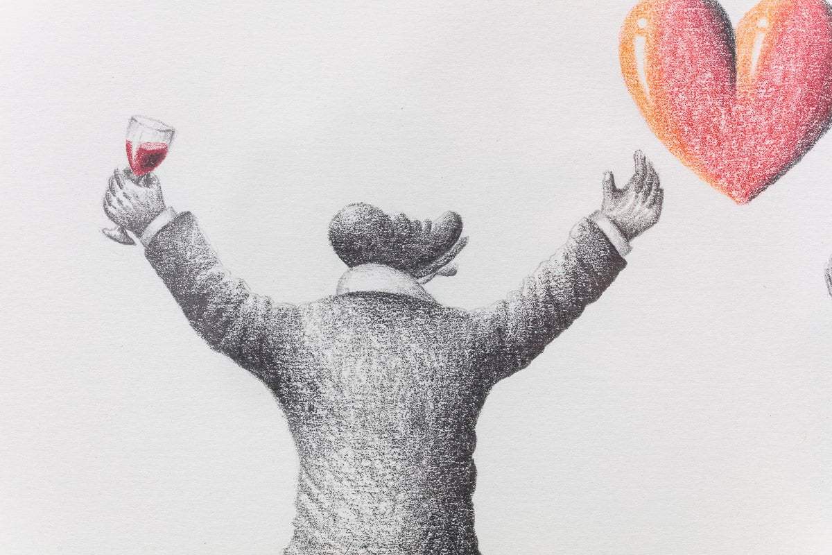 Saturday Night Session - Original Sketch - SOLD by artist David Renshaw - Wyecliffe Galleries