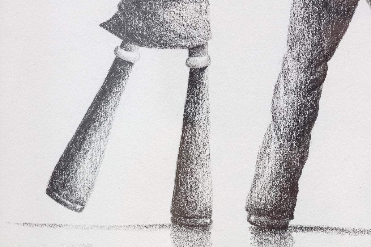 Saturday Night Vibes - Original Sketch - SOLD by artist David Renshaw - Wyecliffe Galleries