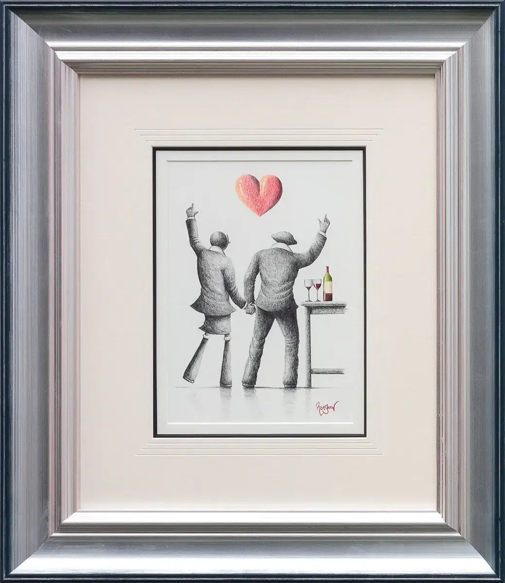 Saturday Night Vibes - Original Sketch - SOLD by artist David Renshaw - Wyecliffe Galleries