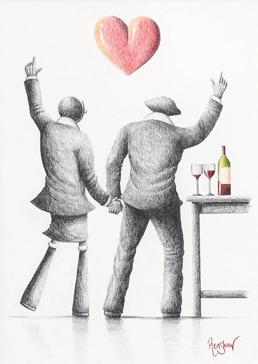 Saturday Night Vibes - Original Sketch - SOLD by artist David Renshaw - Wyecliffe Galleries