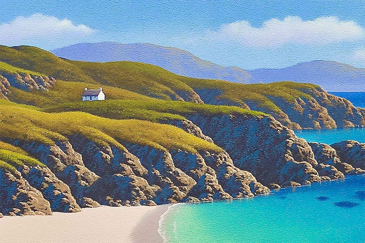 Sea With A View - Original - SOLD by artist David Renshaw - Wyecliffe Galleries