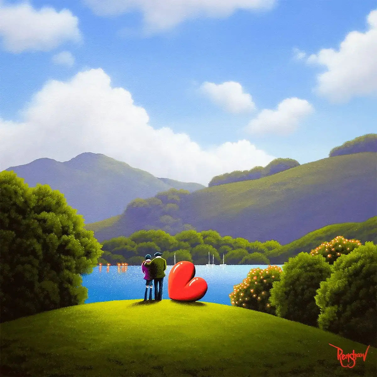 Serenity Of Our Love - Original - SOLD by artist David Renshaw - Wyecliffe Galleries