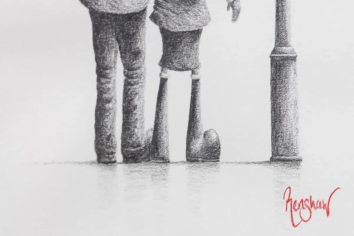 Shining With Our Love - Original Sketch - SOLD by artist David Renshaw - Wyecliffe Galleries