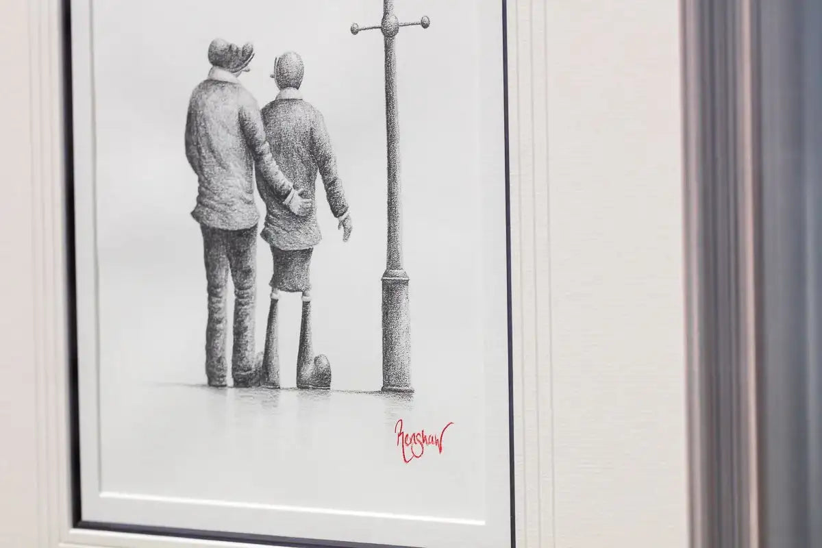 Shining With Our Love - Original Sketch - SOLD by artist David Renshaw - Wyecliffe Galleries