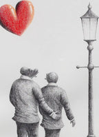 Shining With Our Love - Original Sketch - SOLD by artist David Renshaw - Wyecliffe Galleries