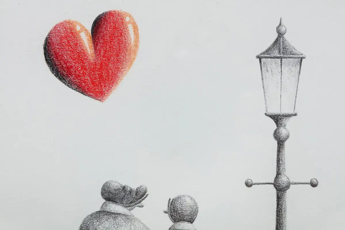 Shining With Our Love - Original Sketch - SOLD by artist David Renshaw - Wyecliffe Galleries