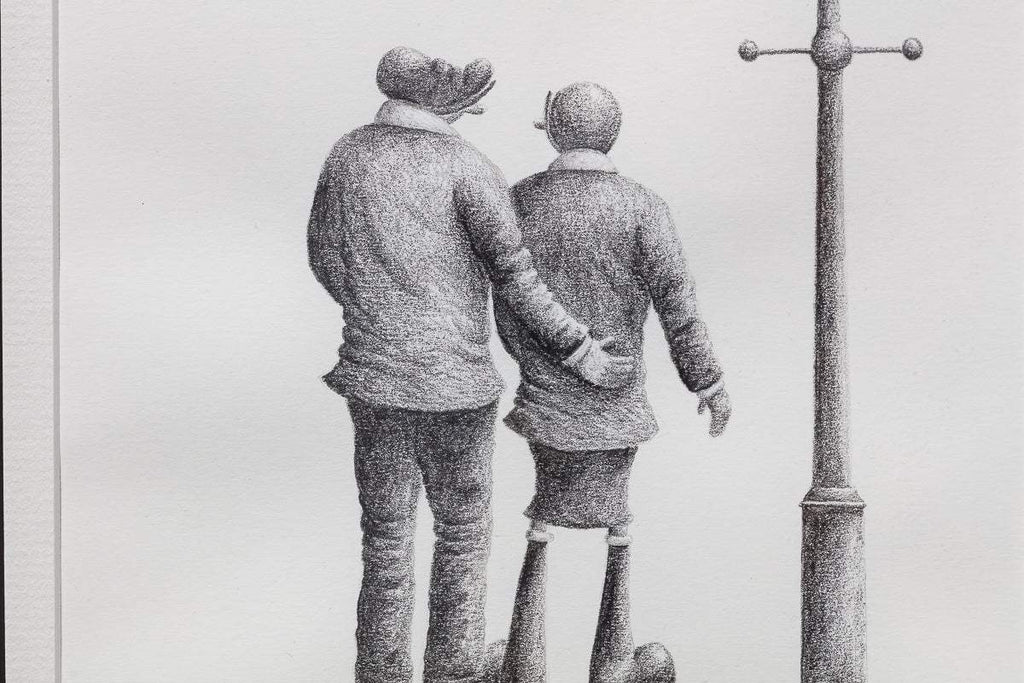 Shining With Our Love - Original Sketch - SOLD by artist David Renshaw - Wyecliffe Galleries