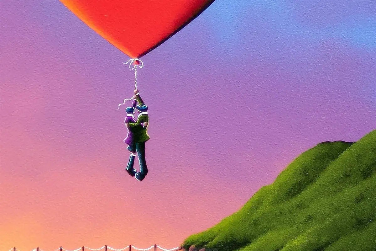 Skybound Hearts - Original - SOLD by artist David Renshaw - Wyecliffe Galleries