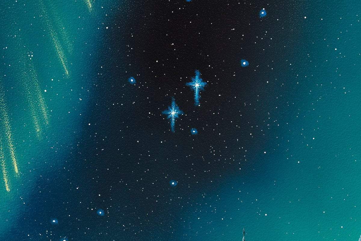 Starlit Magic - Original - SOLD by artist David Renshaw - Wyecliffe Galleries