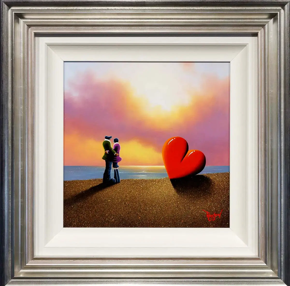 Sunkissed Lovers - Original - SOLD by artist David Renshaw - Wyecliffe Galleries