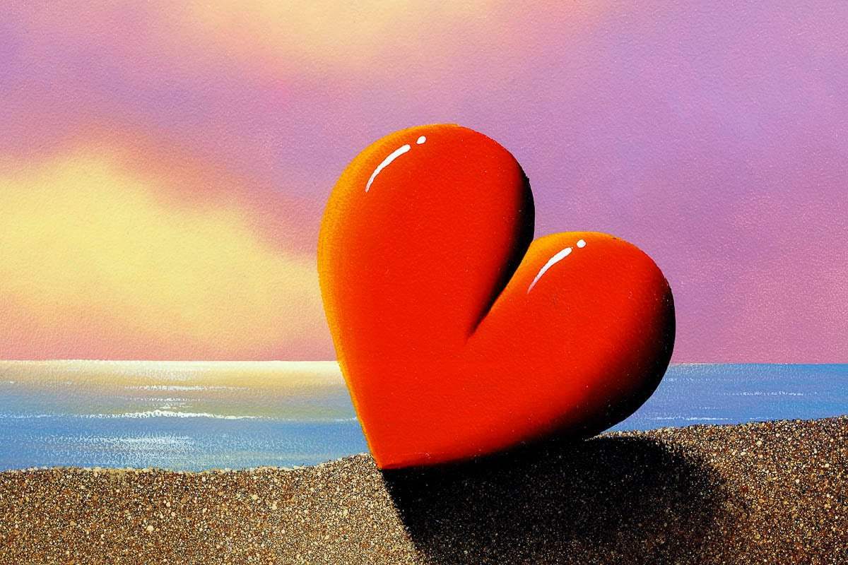 Sunkissed Lovers - Original - SOLD by artist David Renshaw - Wyecliffe Galleries