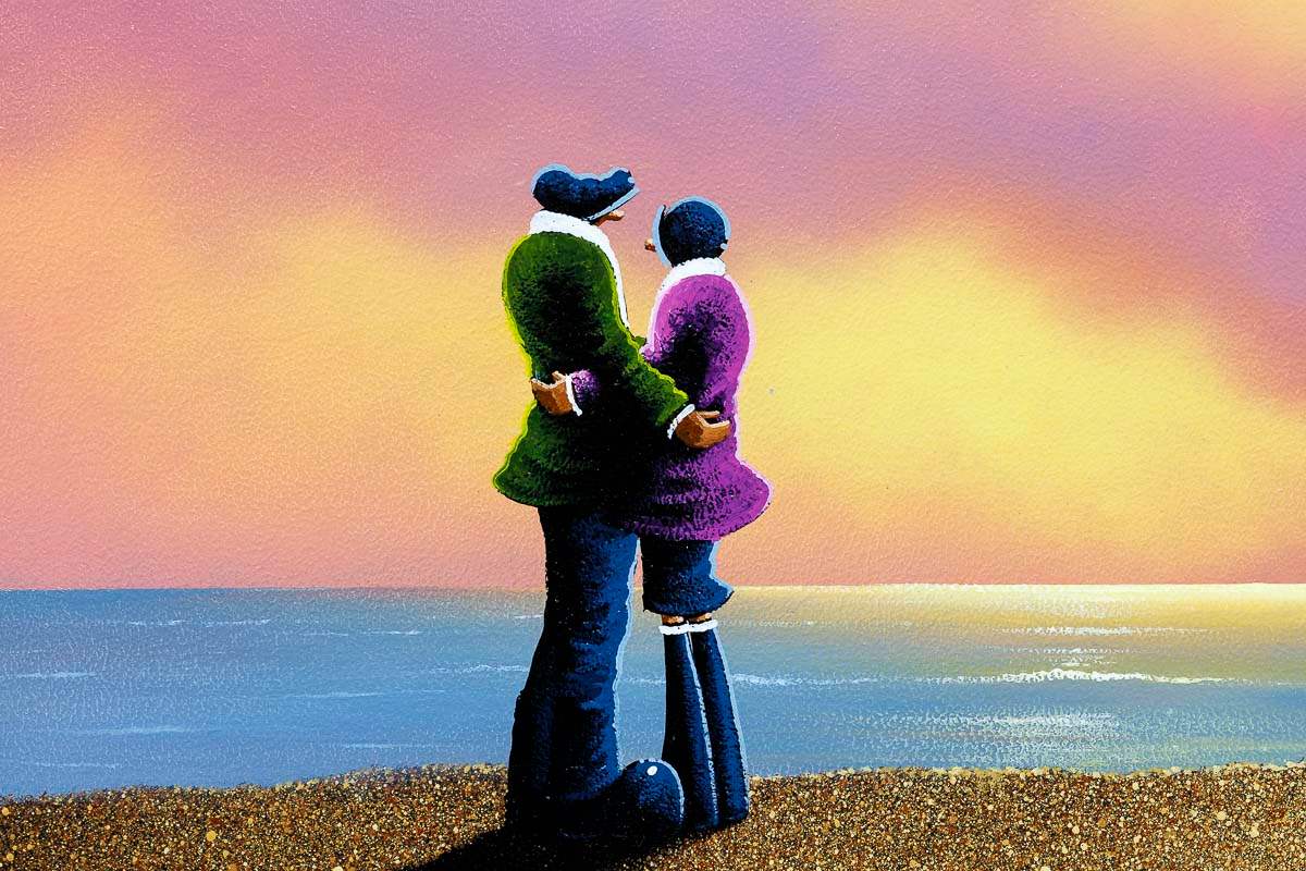 Sunkissed Lovers - Original - SOLD by artist David Renshaw - Wyecliffe Galleries